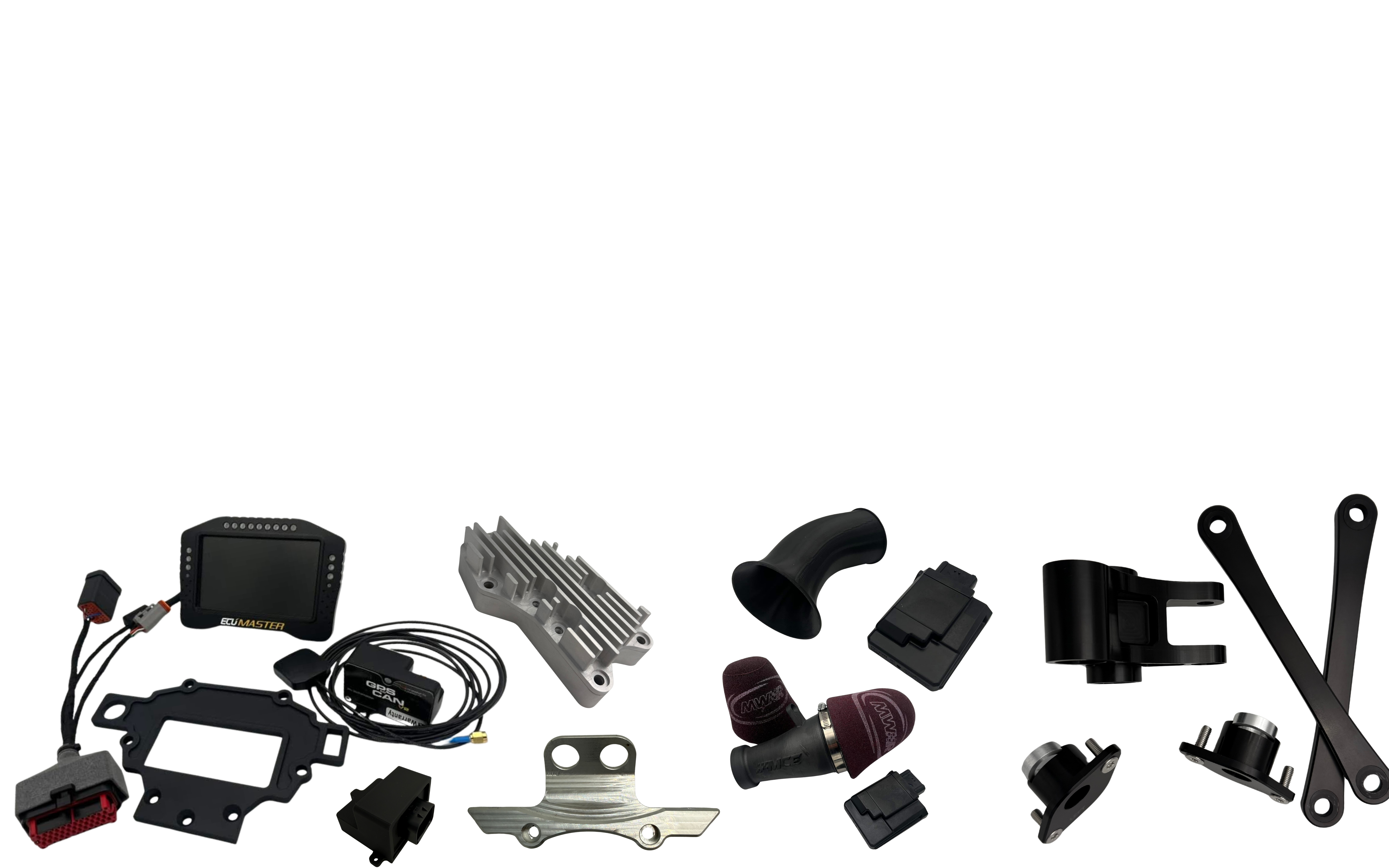 MCE Engineered Performance Parts Linkage Triumph Power Airbox Trichter CNC ECU Master Wiring harness Tuning