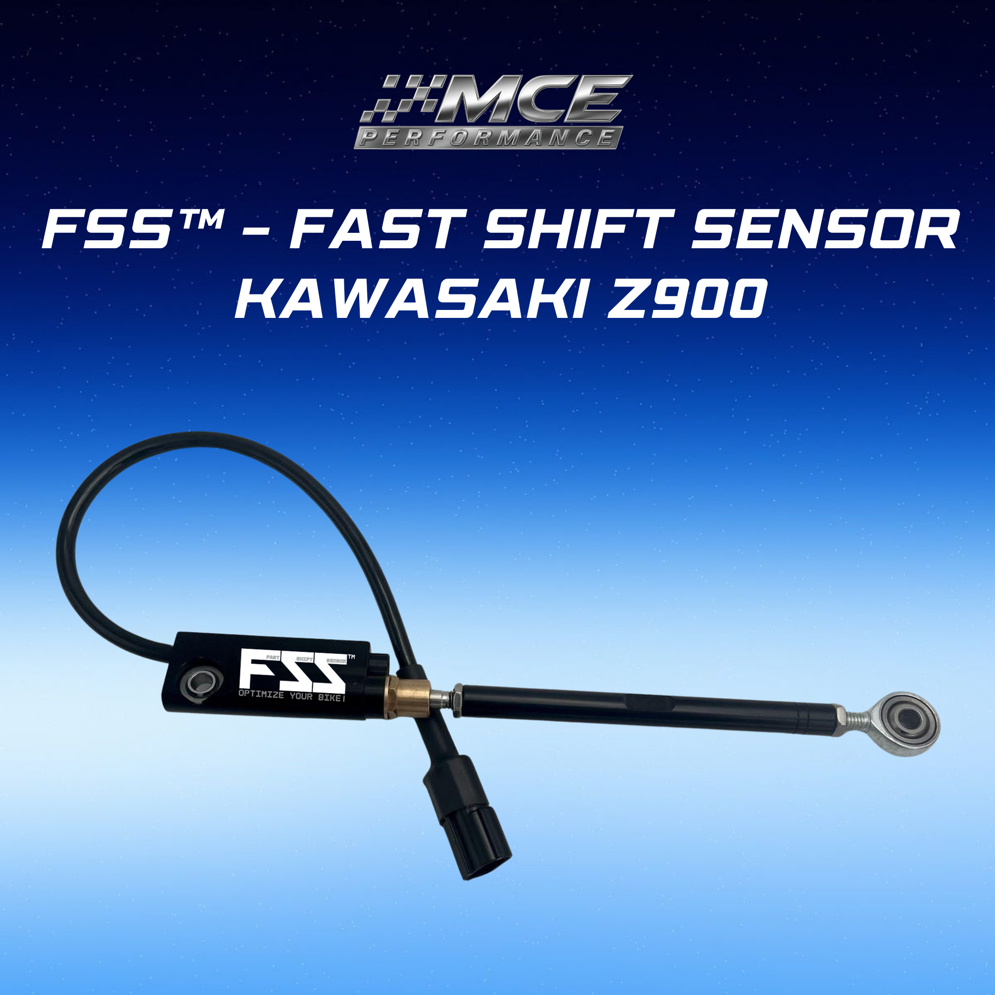 Quickshifter sensor with blipper function and Lohmann technology for Kawasaki Z900 enabling ultra-fast clutchless upshifts and downshifts with precise gear detection and race-proven performance by MCE Performance