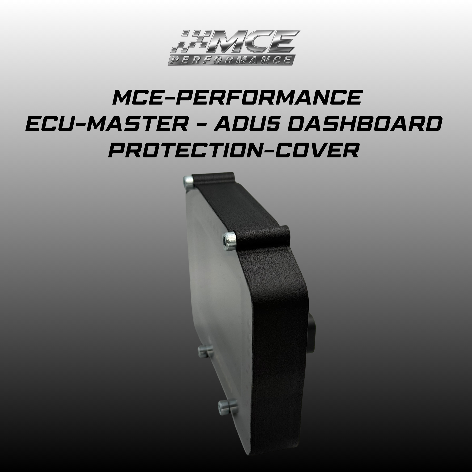 ECU Master ADU5 Dashboard Protection Cover designed and produced by MCE Performance. Perfect fit, clean motorsport look and reliable protection for race bikes.