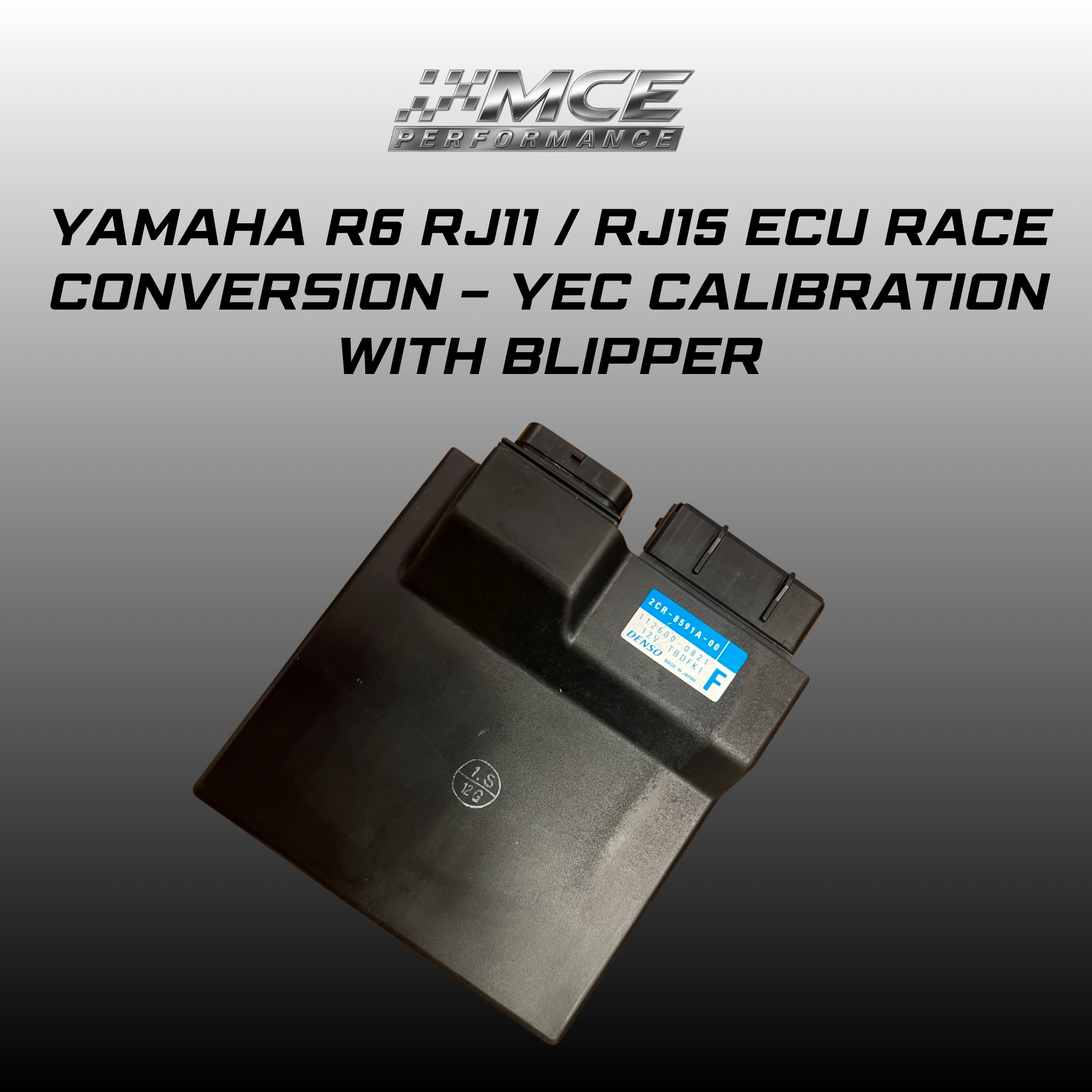 Yamaha R6 RJ11 RJ15 ECU programmed to YEC race calibration with auto blipper and race setup by MCE Performance