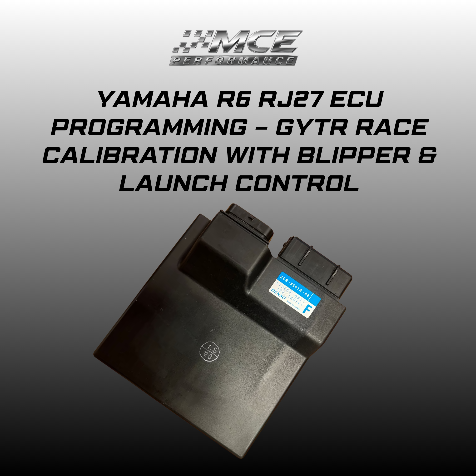 Yamaha R6 RJ27 ECU programmed to GYTR race calibration with blipper and launch control by MCE Performance