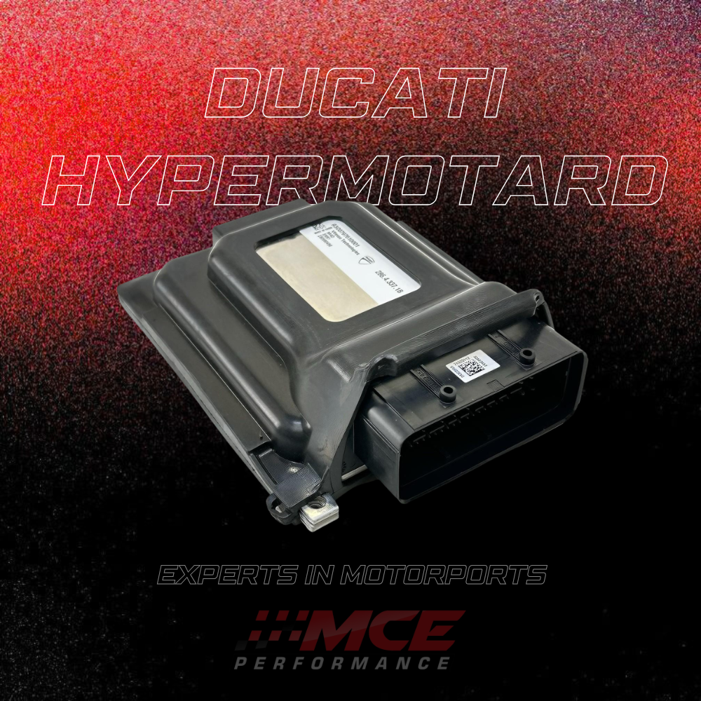 Ducati Hypermotard ECU tuning and dyno calibration by MCE Performance – developed and engineered in Austria