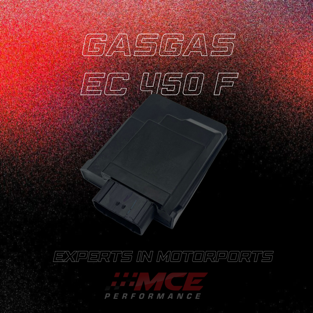 GasGas EC 450 F ECU tuning and dyno calibration by MCE Performance – developed and engineered in Austria