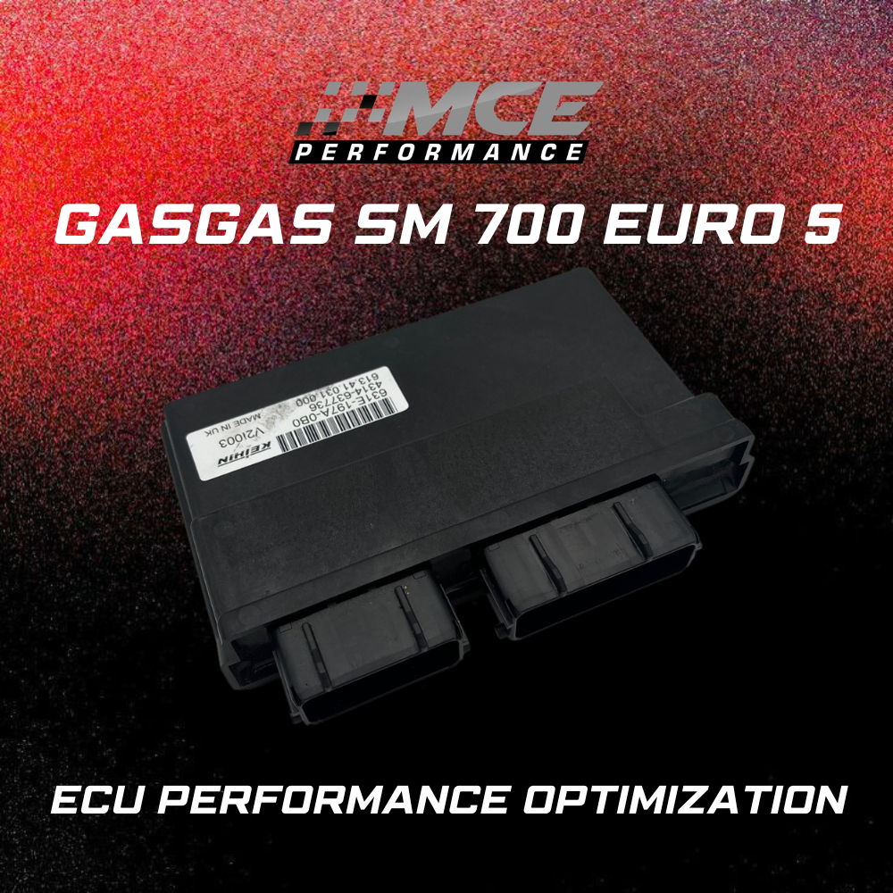 GasGas SM 700 Euro 5 ECU Performance Optimization – MCE Performance ECU unit with custom calibration for improved throttle response, power delivery and rideability on modern Euro 5 platform