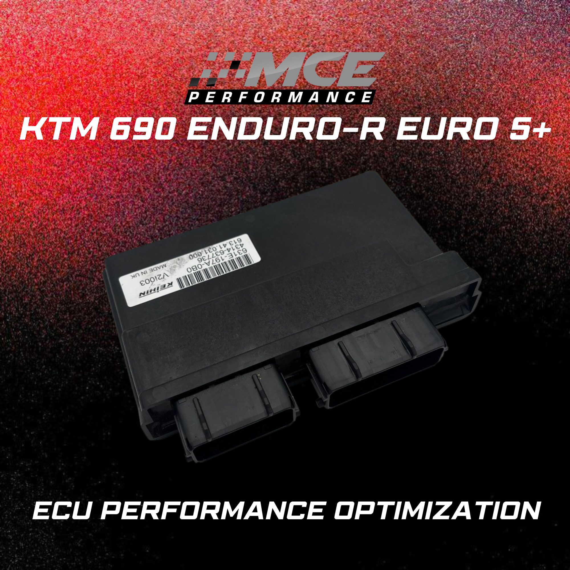 KTM 690 ENDURO R Euro 5+ ECU Performance Optimization – MCE Performance ECU unit with custom calibration for improved throttle response, power delivery and rideability on modern Euro 5+ platform