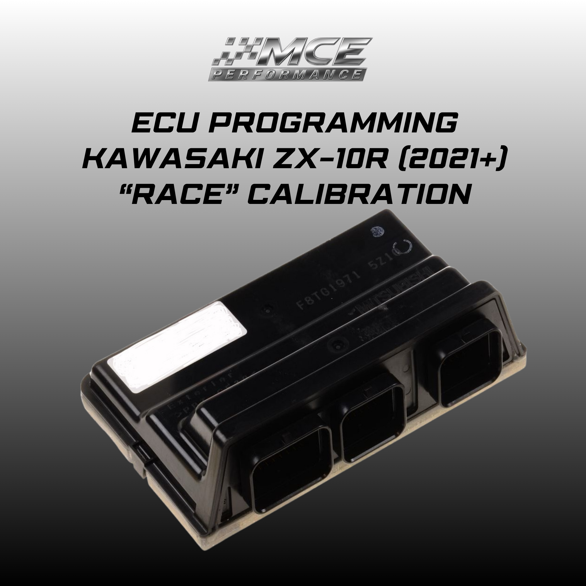 Kawasaki ZX 10R ECU race calibration with optimized fueling ignition quickshifter and restriction removal for improved throttle response and track performance by MCE Performance
