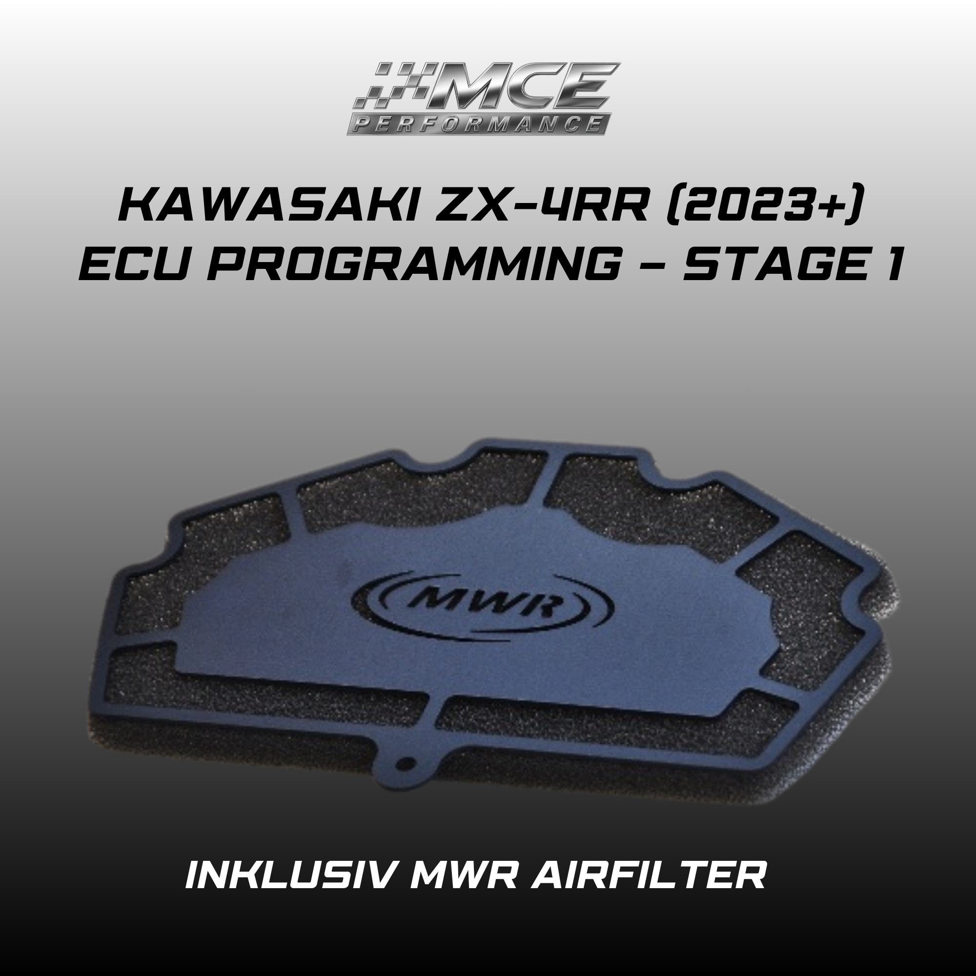 Kawasaki ZX 4RR ECU stage 1 calibration with optimized fueling ignition and throttle mapping for improved high rev performance and track use by MCE Performance
