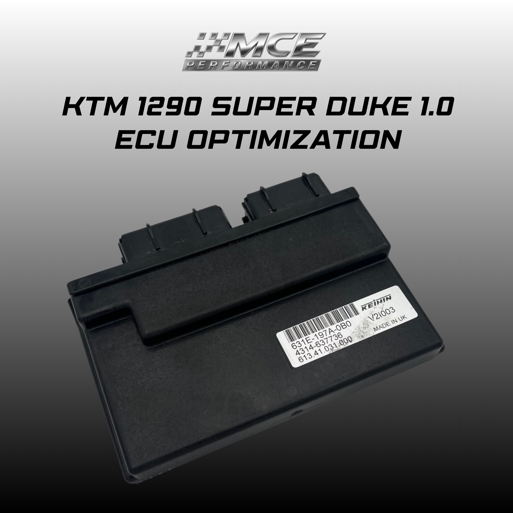 KTM 1290 Super Duke ECU optimization with improved throttle response and performance by MCE Performance
