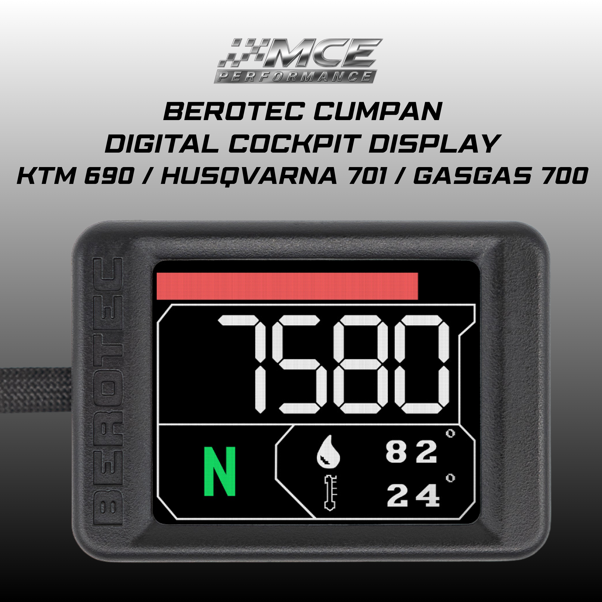 CUMPAN digital motorcycle display for KTM 690 Husqvarna 701 GasGas 700 with RPM and temperature monitoring