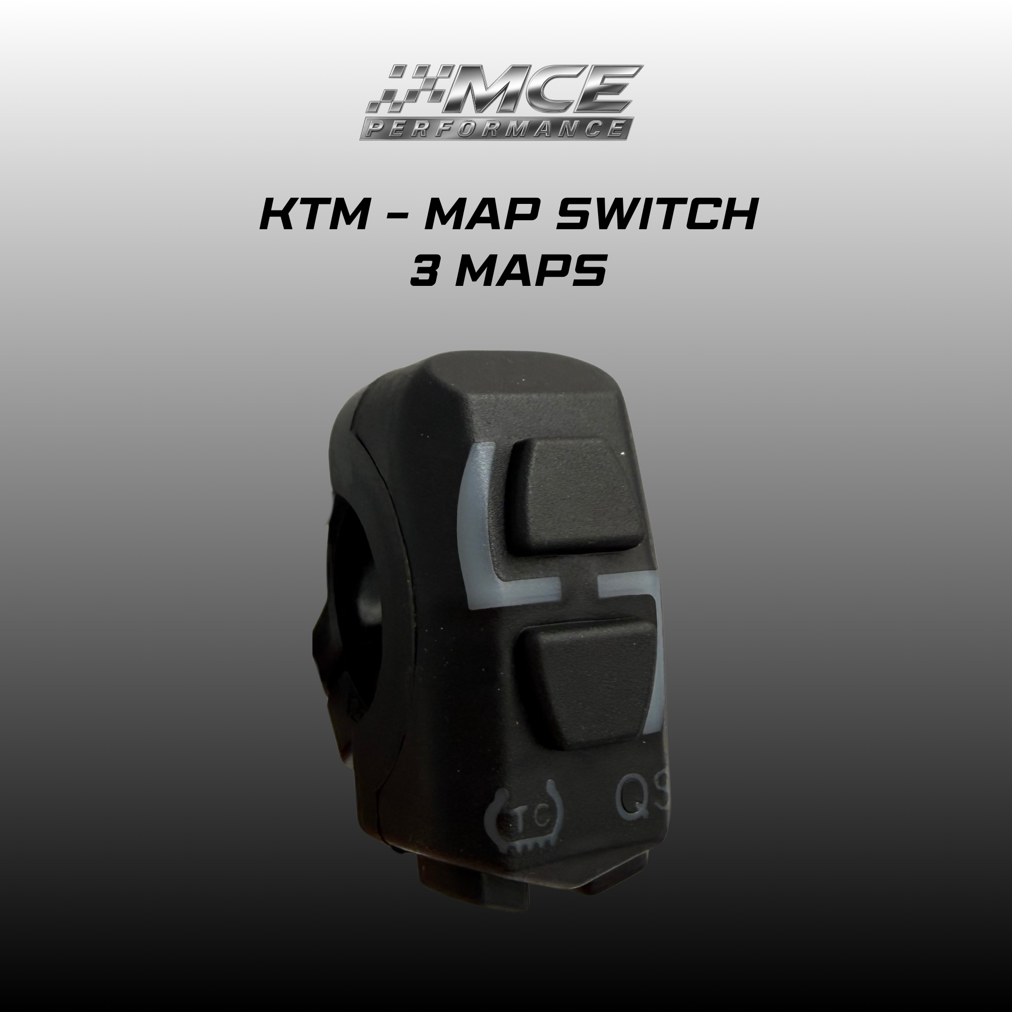 KTM Map Switch for up to 3 engine maps. Handlebar-mounted switch for quick map selection, ideal for motocross, enduro, racing and performance-focused KTM setups.