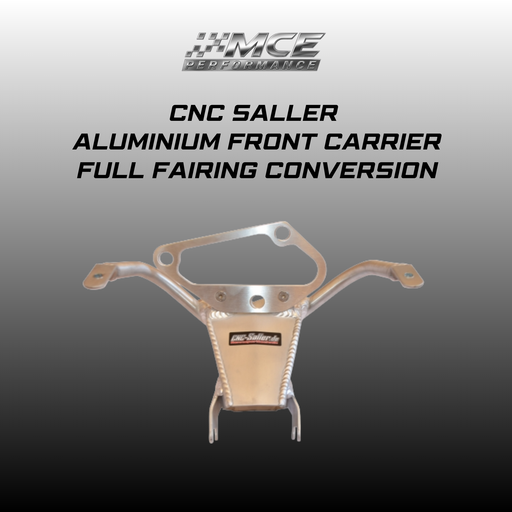 CNC aluminium front carrier for Triumph Street Triple and Daytona 765 race bike and full fairing conversions. Compatible with Daytona 675R dash and ECUMASTER ADU5 setup.